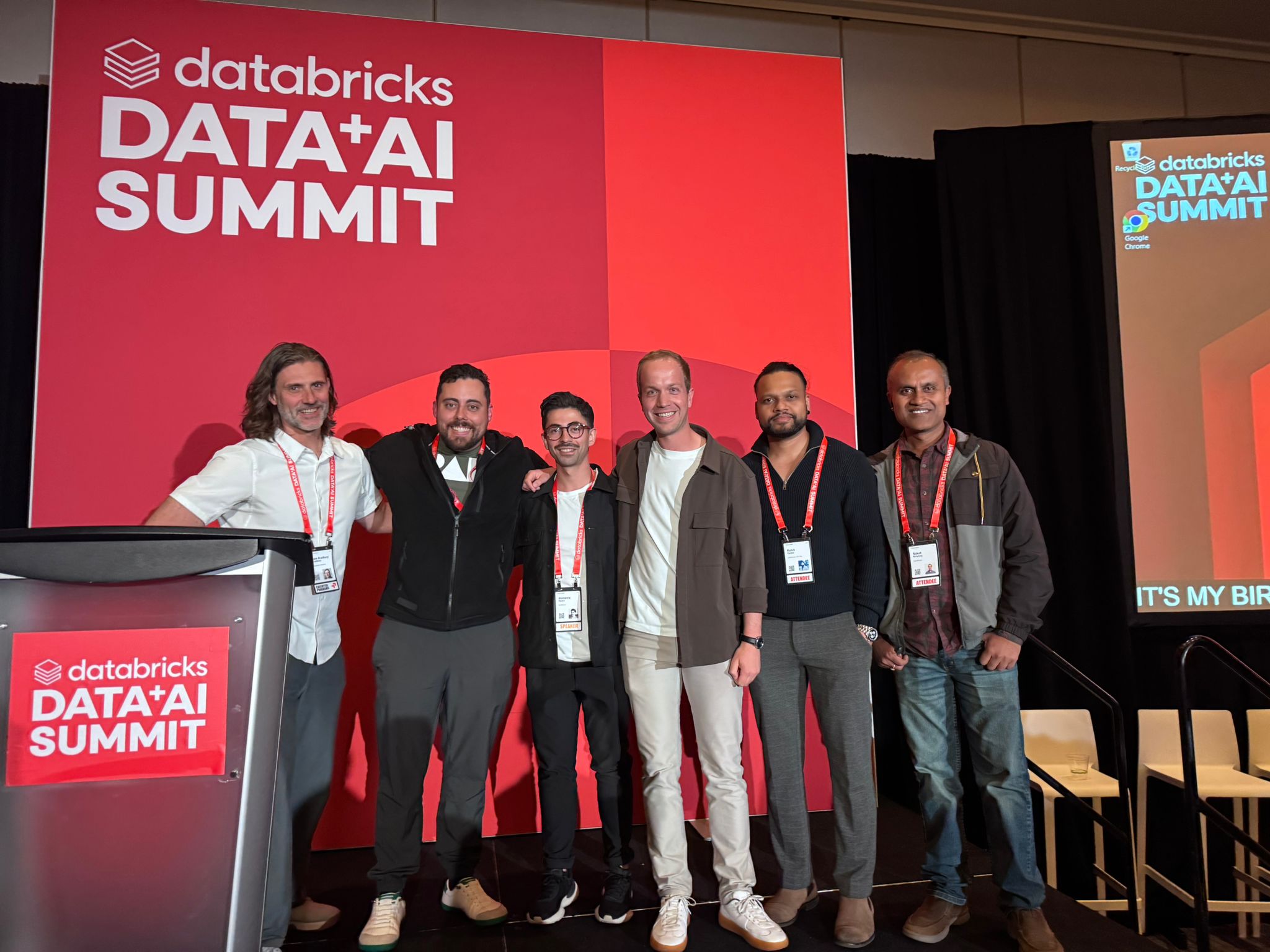 The team at the Data + AI Summit 2026 stage
